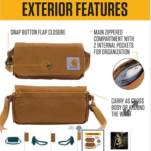 Carhartt Teal Crossbody Belt Bag - Picture 6 of 7
